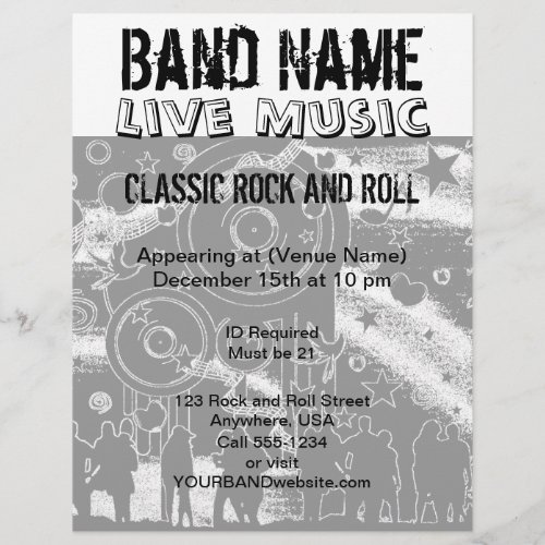 Live Music Concert  Party Band Flyer