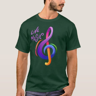 live music music and arts t shirt boy