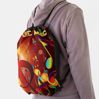 Live Music Slogan Colorful