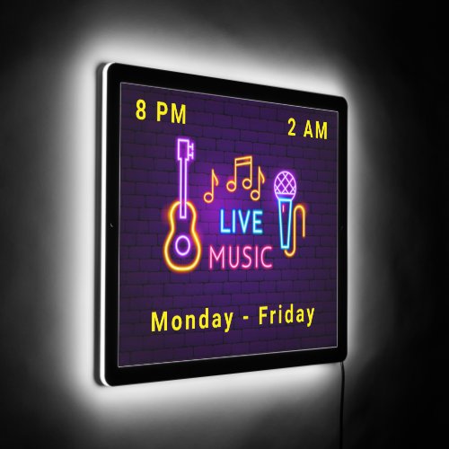 Live Music Trendy LED Sign