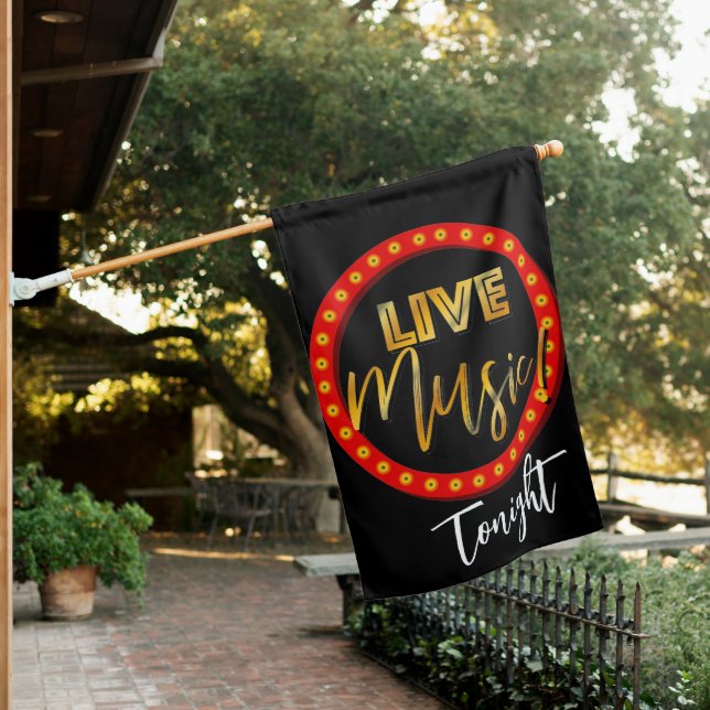 Live Music Weatherproof Flag (In SItu)