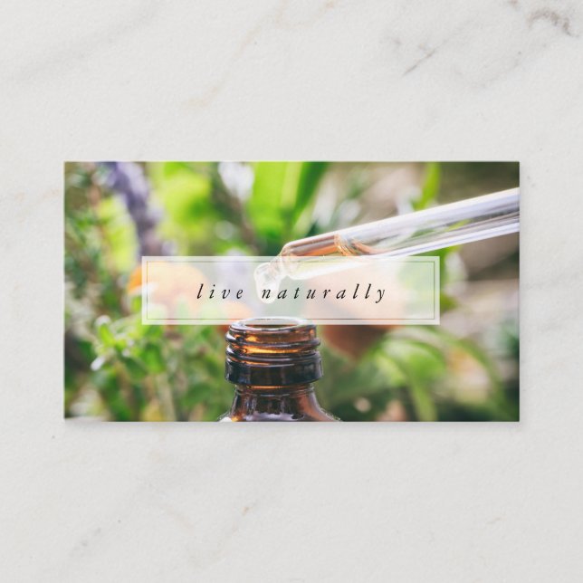 Live Naturally Essential Oils Business Card (Front)