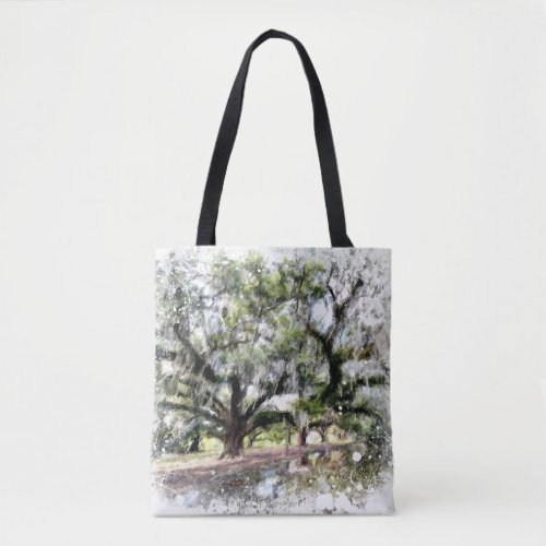  Live Oak New Orleans Living Oaks Art Painting Tote Bag