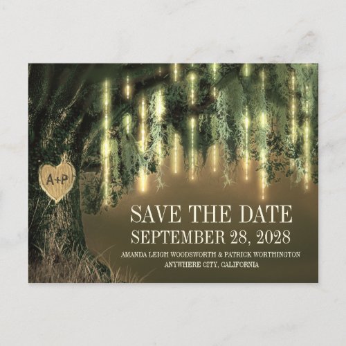 Live Oak Tree Spanish Moss Save The Date Cards