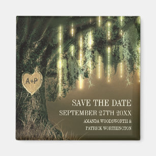 Live Oak Tree Spanish Moss Save the Date Magnets
