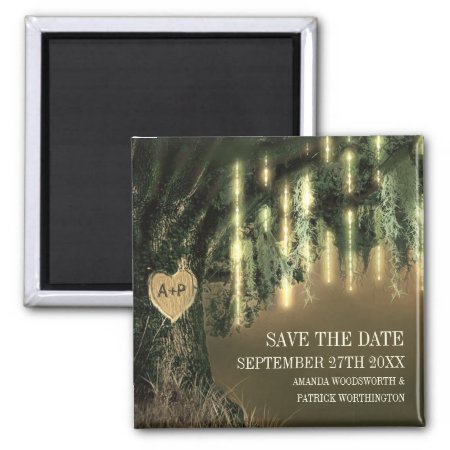 Live Oak Tree Spanish Moss Save The Date Magnets