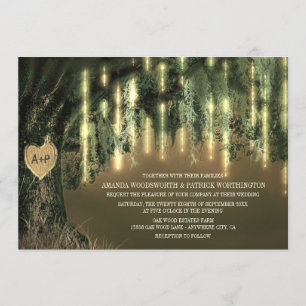 Live Oak Tree Spanish Moss Wedding Invitations