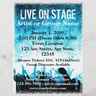 Live On Stage Blue Worship Flyer