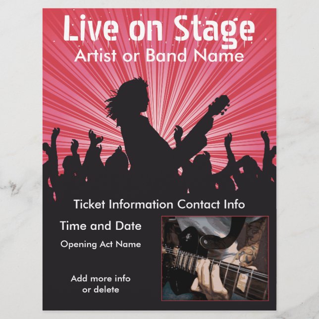 Live on Stage Music Flyer (Front)