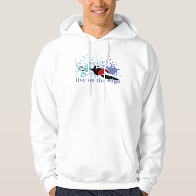 Live on the Edge Slalom Waterski SweatShirt (Front)