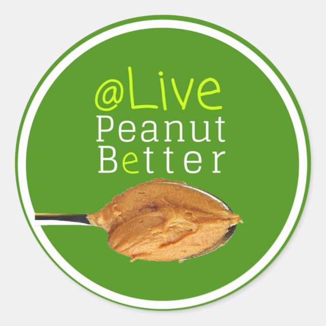 Live Peanut Better Laptop Sticker (Front)