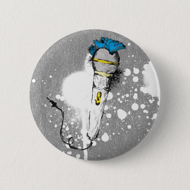 LIVE! PUNK DUDE BUTTON (Front)