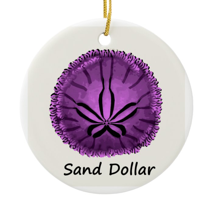 Live Purple Sand Dollar Ornaments