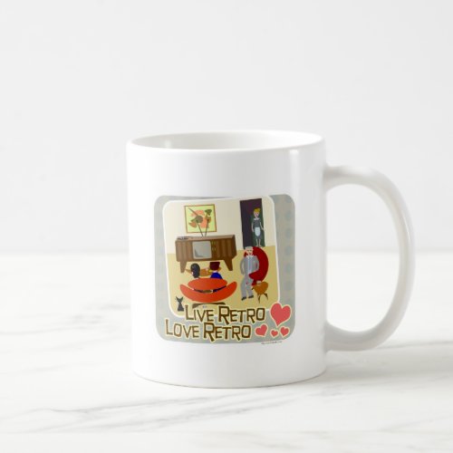 Live Retro Love Retro Slogan Coffee Mug
