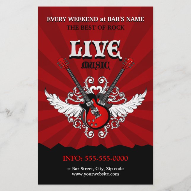 Live Rock Music Concert Party Flyer (Front)