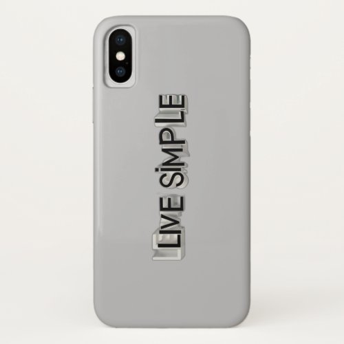 Live simple iPhone x case