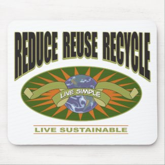 Live Simple Live Sustainable Mouse Pad