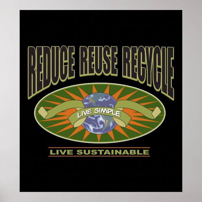 Live Simple Live Sustainable Poster (Front)
