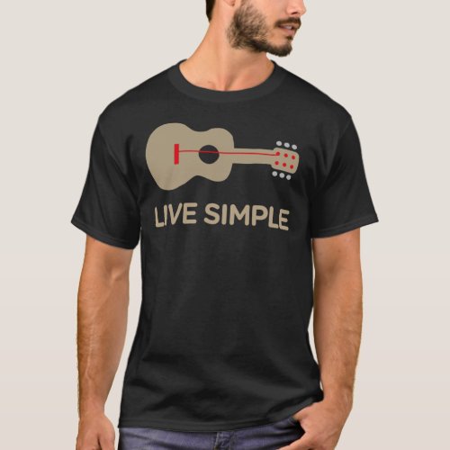 Live Simple One String Guitar Classic T_Shirt