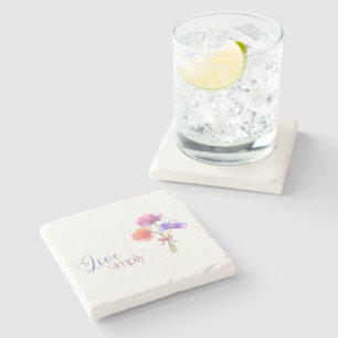Live Simply Absorbent Stone Coaster