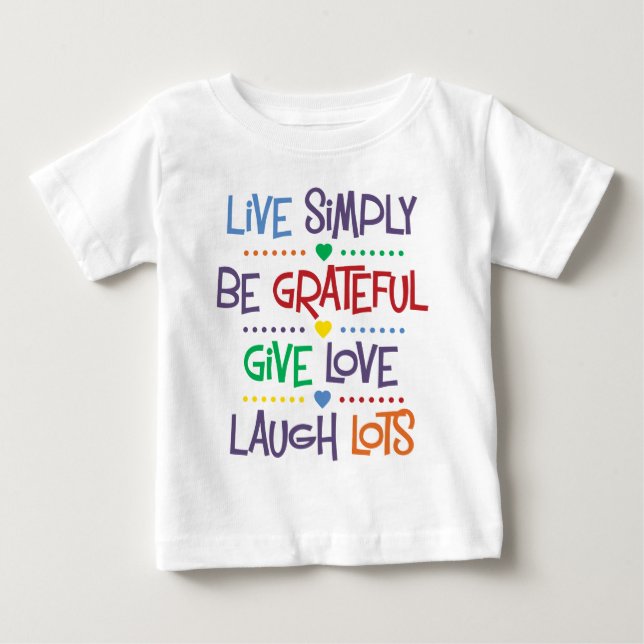 Live Simply Baby T-Shirt (Front)