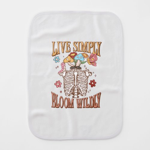 Live Simply Bloom Wildly Baby Burp Cloth