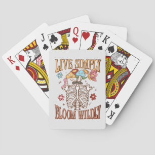 Live Simply, Bloom Wildly Poker Cards