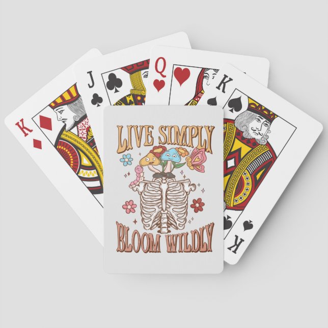 Live Simply, Bloom Wildly Poker Cards (Back)