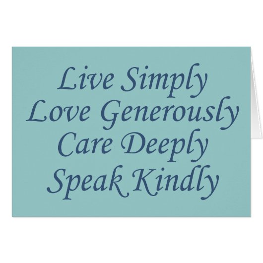 Live Simply blue Cards (Front Horizontal)