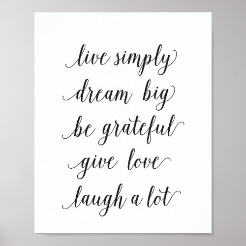 Live simply dream big _ art print _ quote