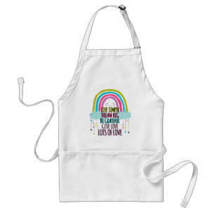 Live Simply Dream Big Be Grateful Give Love  Adult Apron