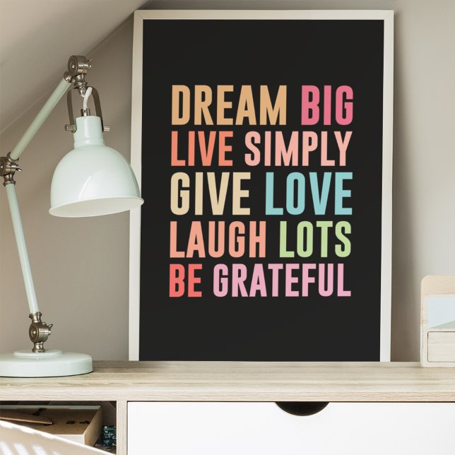 Live Simply Dream Big Metal Print (Creator Uploaded)