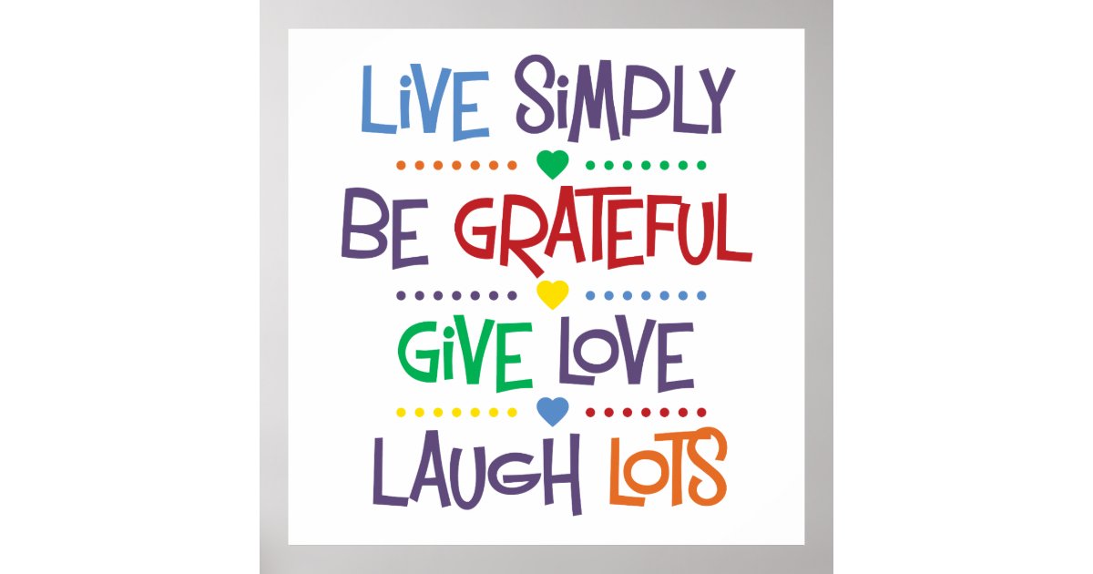 Live Simply Poster | Zazzle
