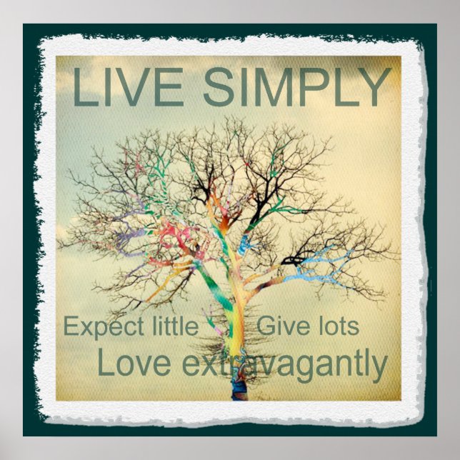 Live Simply Poster (Front)