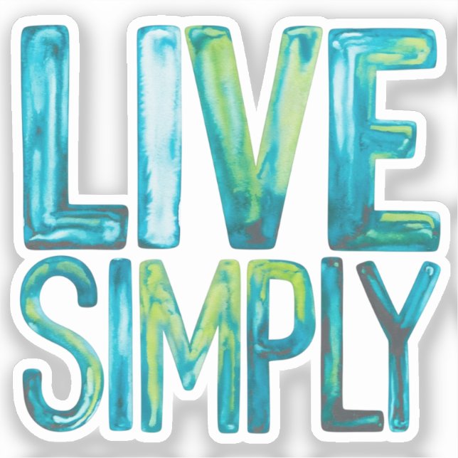 Live Simply Sticker (Front)