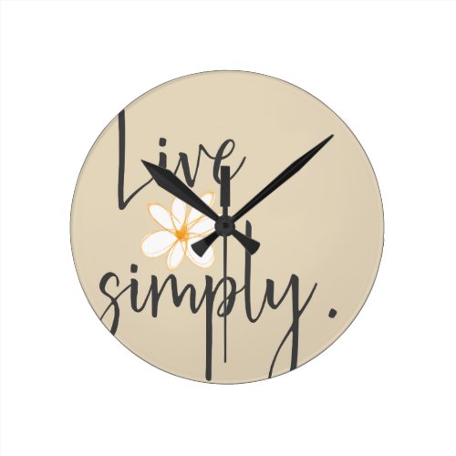 Live Simply Wall Clock