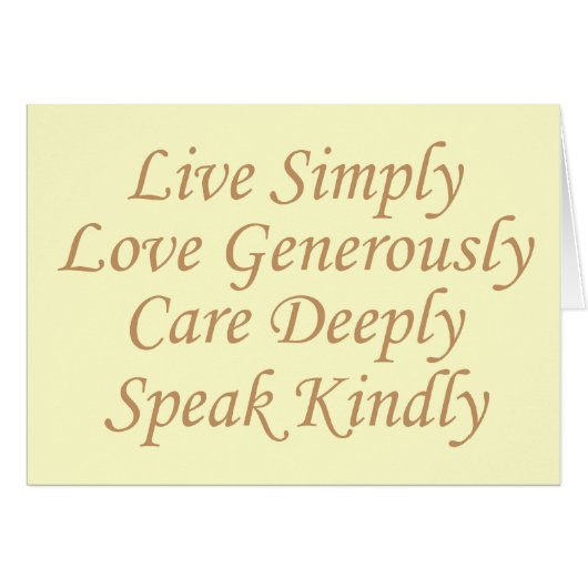 Live Simply yellow Cards (Front Horizontal)