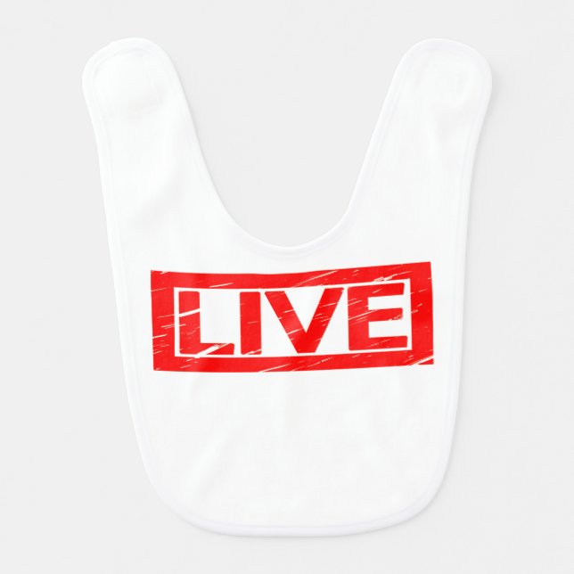 Live Stamp Baby Bib (Front)