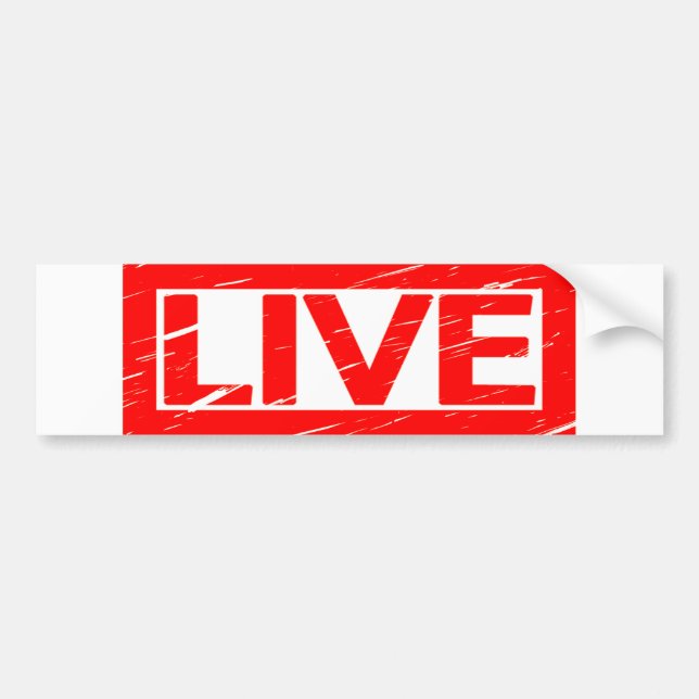 Live Stamp Bumper Sticker (Front)
