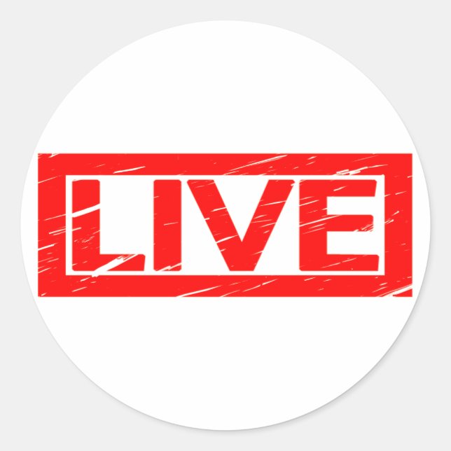 Live Stamp Classic Round Sticker (Front)
