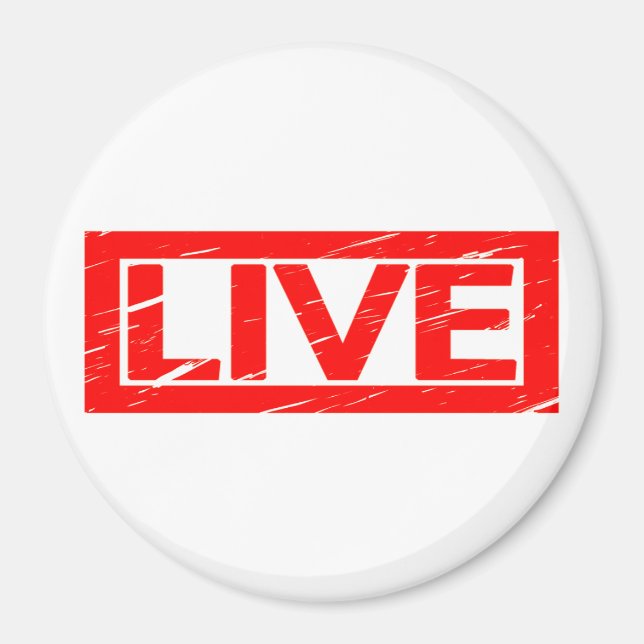 Live Stamp Magnet (Front)