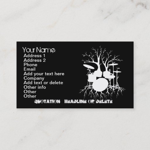 Customizable Live the Beat to the Tempo of Creation (Drum art, Business Card