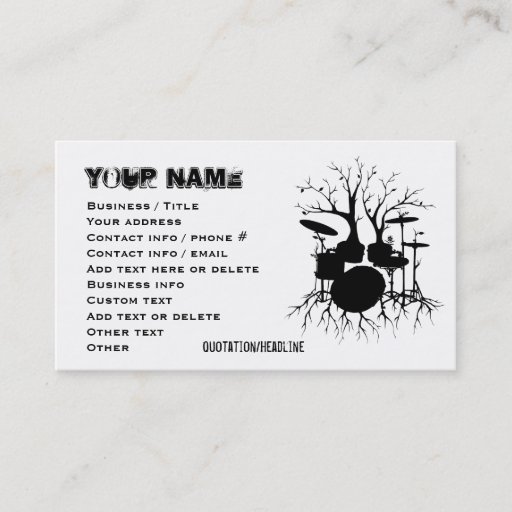 Customizable Live the Beat to the Tempo of Creation (Drum art, Business Card