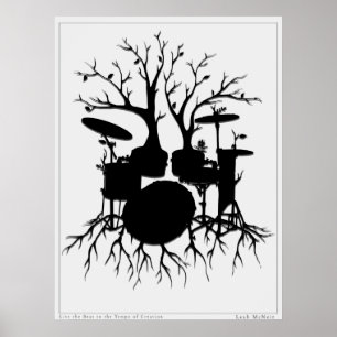Live the Beat to the Tempo of Creation ~ drum art Poster