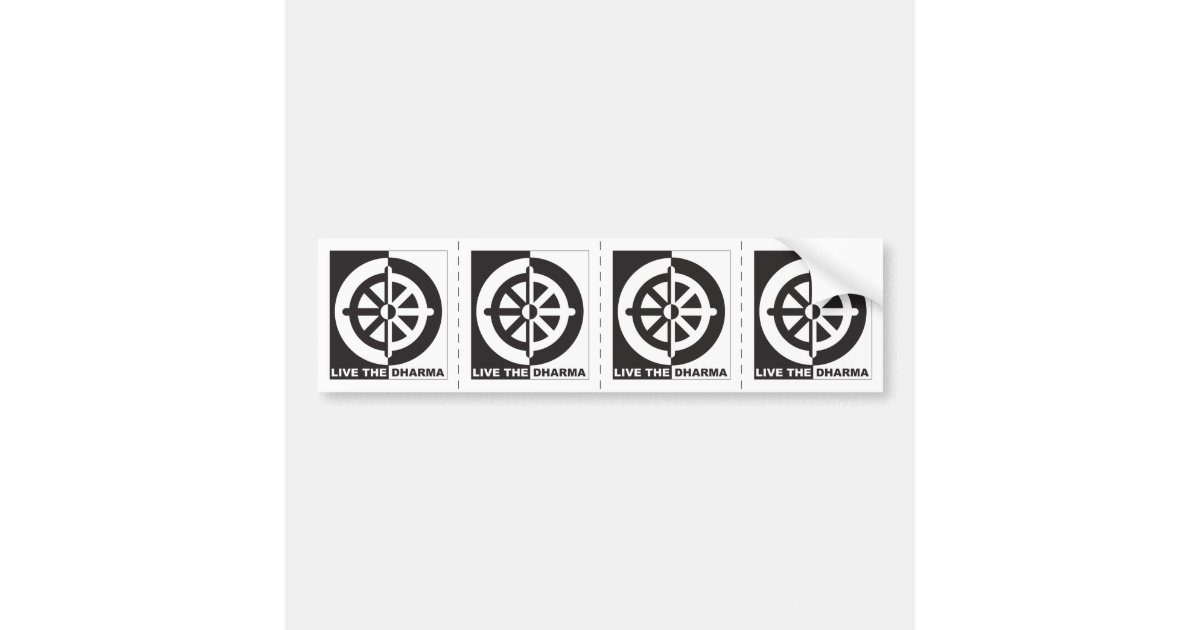 Live the Dharma Bumper Sticker | Zazzle