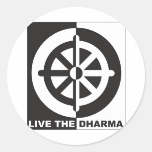 Live the Dharma Classic Round Sticker
