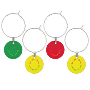 Live the life you love wine charm