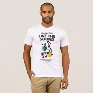 Live The Sound Music T-Shirt Colorful Musical