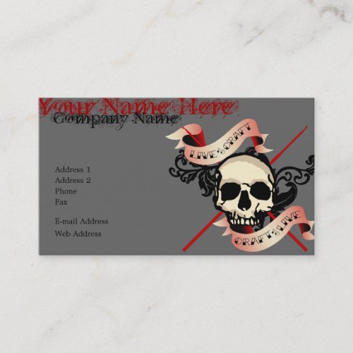 Live to Craft business card