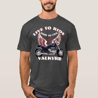 Live To Ride F6 Valkyrie motorcycle design - Red T-Shirt